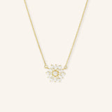 Snowflake Diamond Cluster Necklace