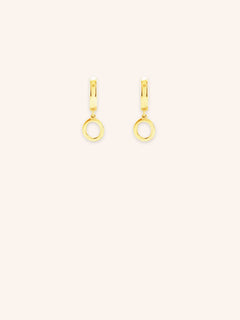 Initial "O" Huggie Earrings