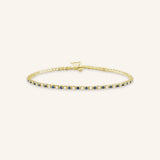 Lyra Blue Sapphire Diamond Bracelet