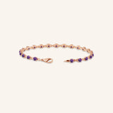 Evlyn Amethyst Tennis Bracelet