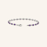 Evlyn Amethyst Tennis Bracelet