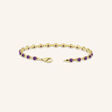 Evlyn Amethyst Tennis Bracelet