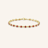 Evlyn Garnet Tennis Bracelet