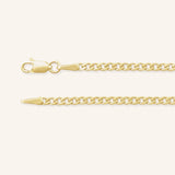 3mm Gold Curb Chain Bracelet
