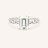 Della Emerald Cut Diamond Engagement Ring