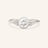 Eaton Round Diamond Milgrain Engagement Ring