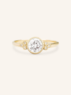 Eaton Round Diamond Milgrain Engagement Ring
