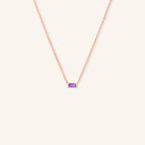 GEMMA Baguette Amethyst Necklace