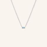 GEMMA Baguette Aquamarine Necklace