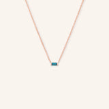 GEMMA Baguette London Blue Topaz Necklace