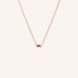 GEMMA Baguette Rhodolite Garnet Necklace