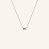 GEMMA Baguette Rhodolite Garnet Necklace