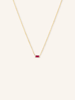 GEMMA Baguette Ruby Necklace