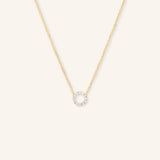 Open Circle Diamond Necklace