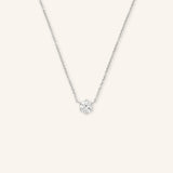 Round Diamond 6-Prong Solitaire Necklace