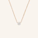 Round Diamond 6-Prong Solitaire Necklace