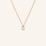 Starloom Baguette and Round Diamond Pendant Necklace