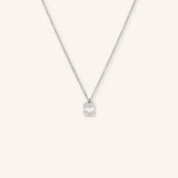 Starloom Baguette and Round Diamond Pendant Necklace
