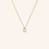 Starloom Baguette and Round Diamond Pendant Necklace