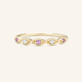 Sequin Amethyst Diamond Ring