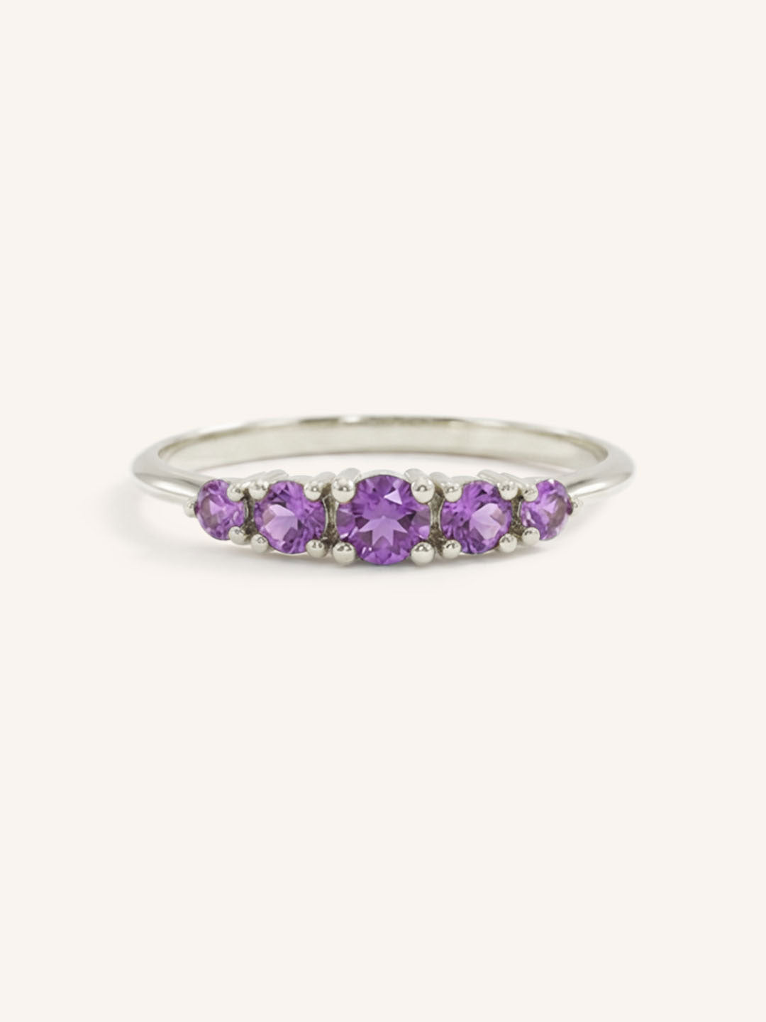 Lovett Five Stone Amethyst Anniversary Ring