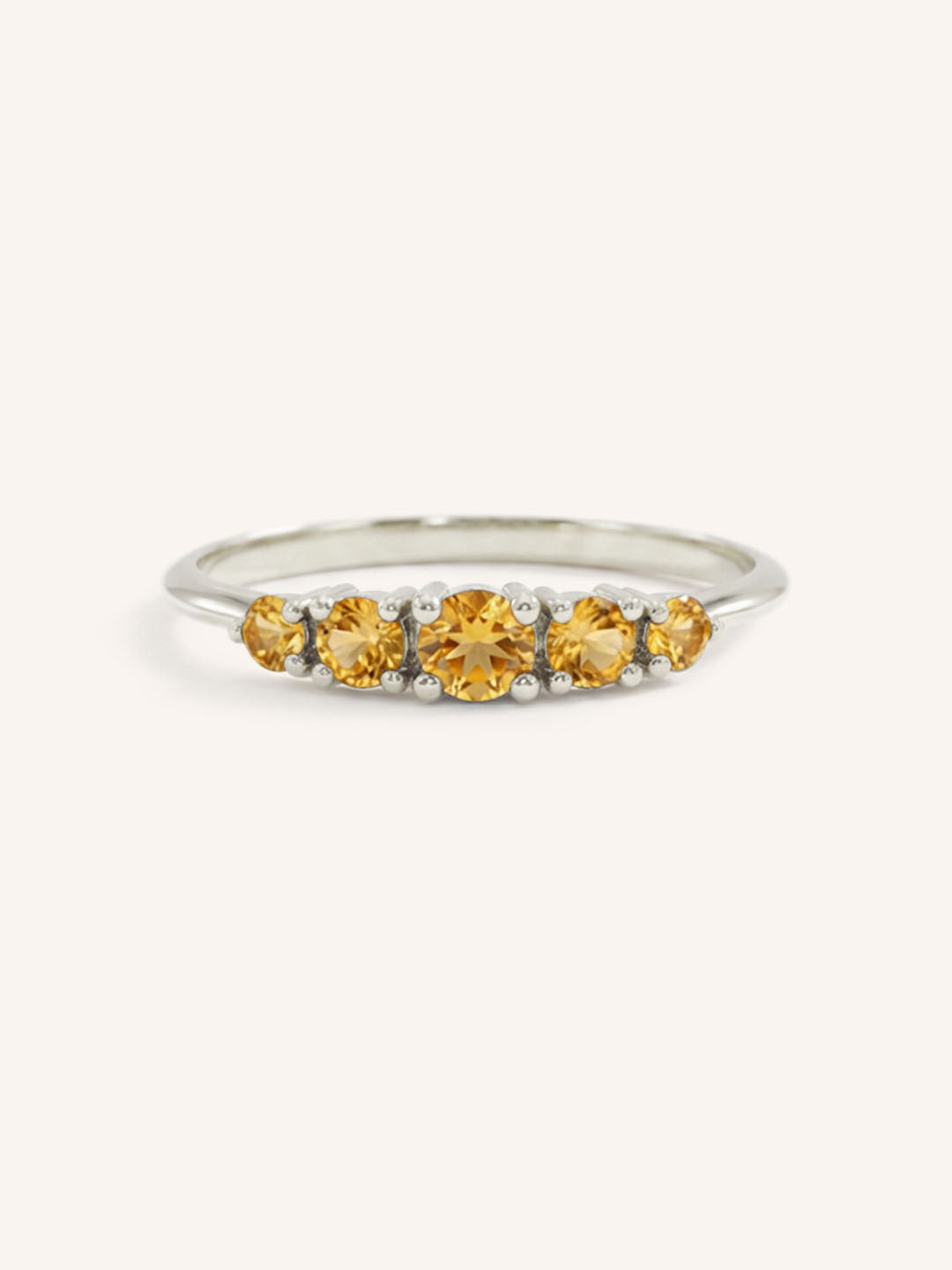 Lovett Five Stone Citrine Anniversary Ring