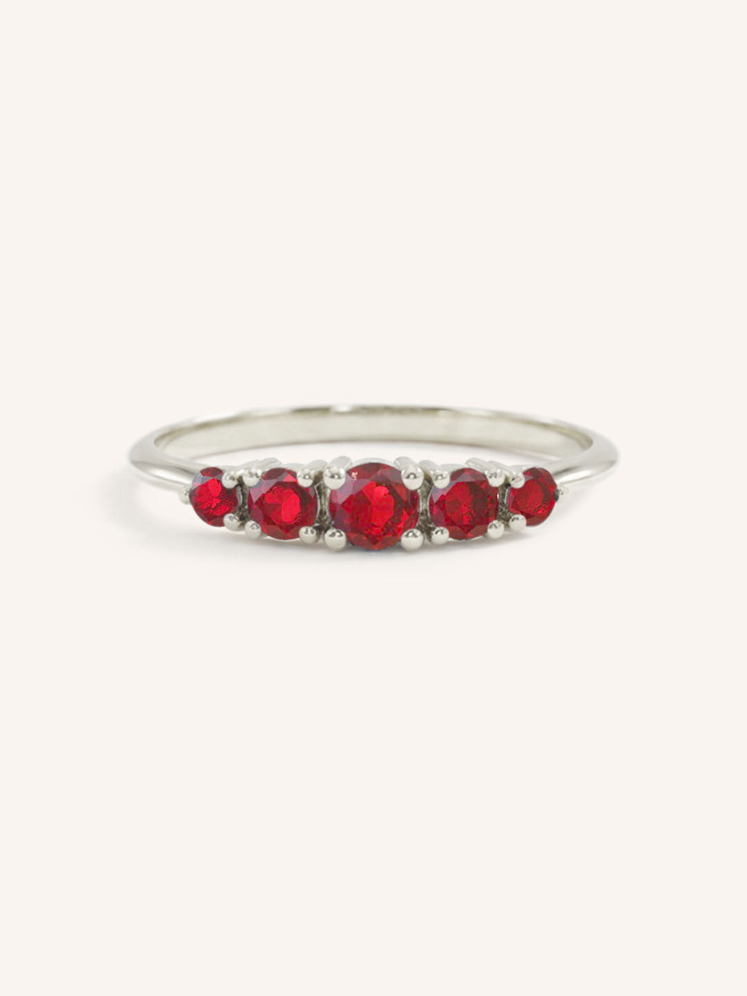 Lovett Five Stone Garnet Anniversary Ring