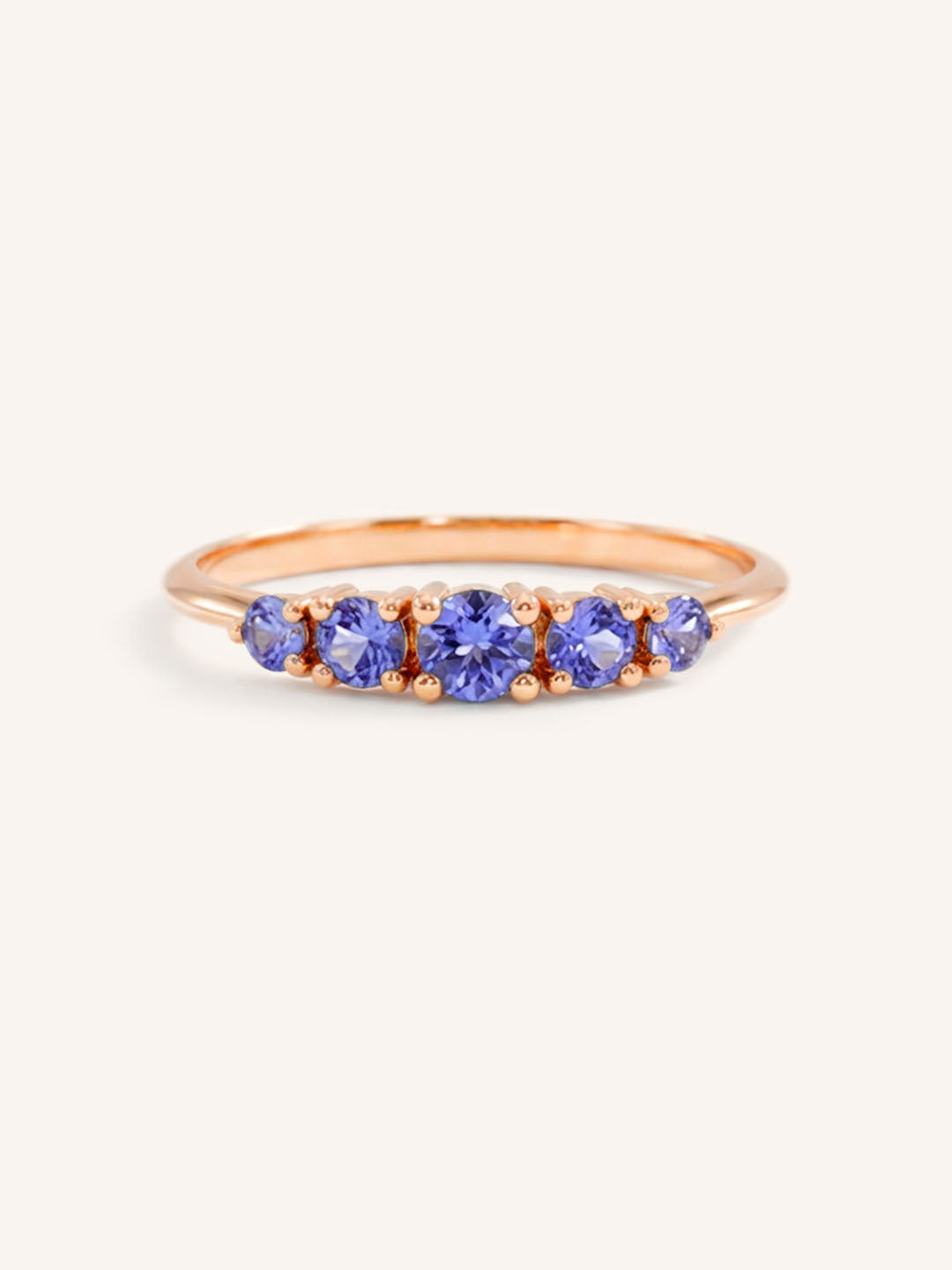 Lovett Five Stone Tanzanite Anniversary Ring