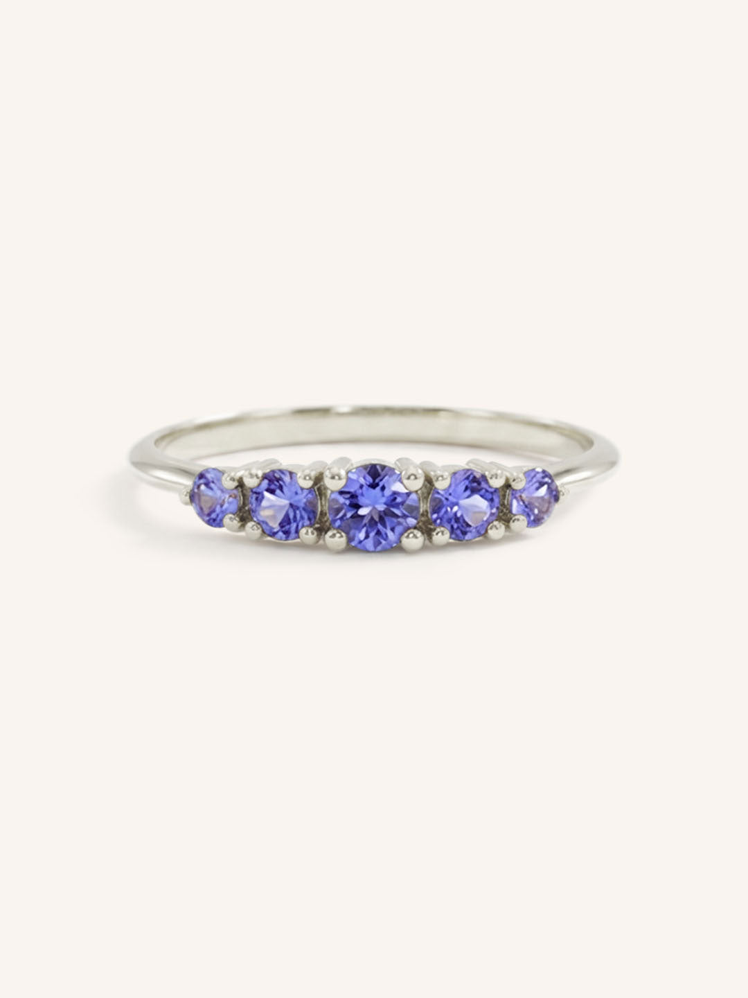 Lovett Five Stone Tanzanite Anniversary Ring