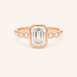 Alameda Emerald Cut Bezel Set Diamond Engagement Ring