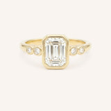 Alameda Emerald Cut Bezel Set Diamond Engagement Ring