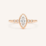 Alameda Marquise Bezel Set Diamond Engagement Ring