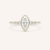 Alameda Marquise Bezel Set Diamond Engagement Ring