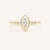 Alameda Marquise Bezel Set Diamond Engagement Ring