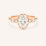 Alameda Oval Bezel Set Diamond Engagement Ring
