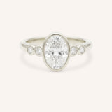 Alameda Oval Bezel Set Diamond Engagement Ring