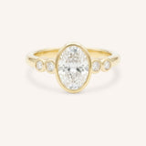 Alameda Oval Bezel Set Diamond Engagement Ring