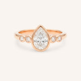 Alameda Pear Bezel Set Diamond Engagement Ring