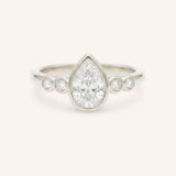 Alameda Pear Bezel Set Diamond Engagement Ring