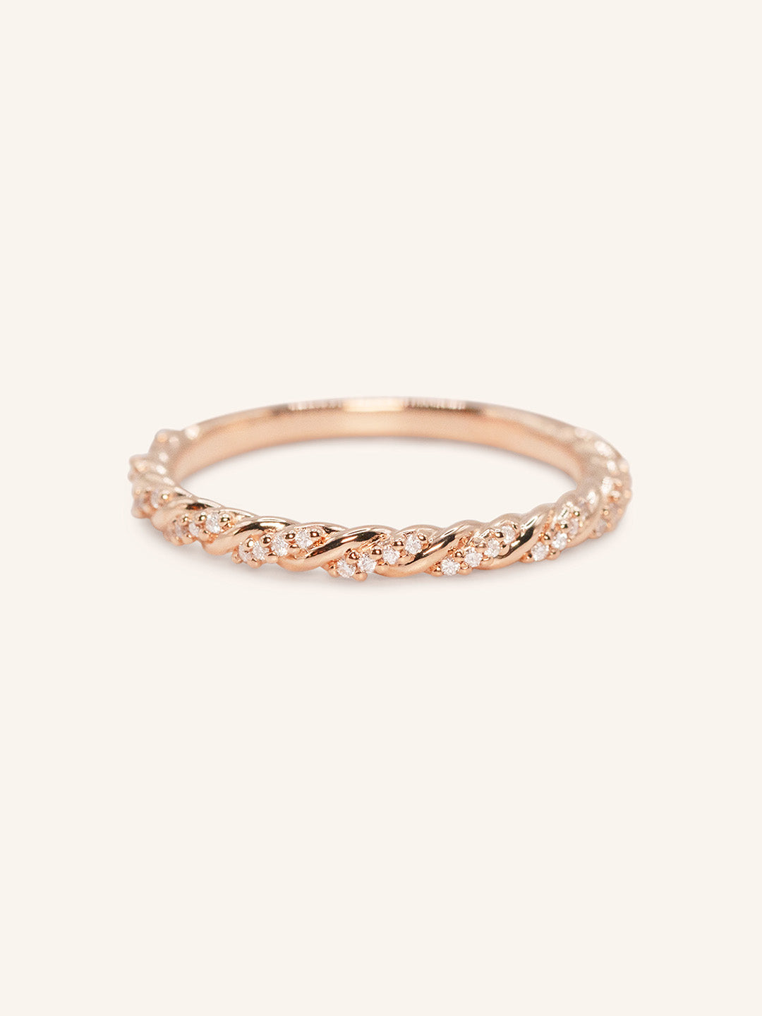 Woven Diamond Wedding Band