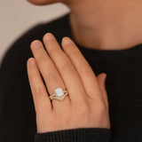 Ayame Emerald Cut Diamond Halo Engagement Ring