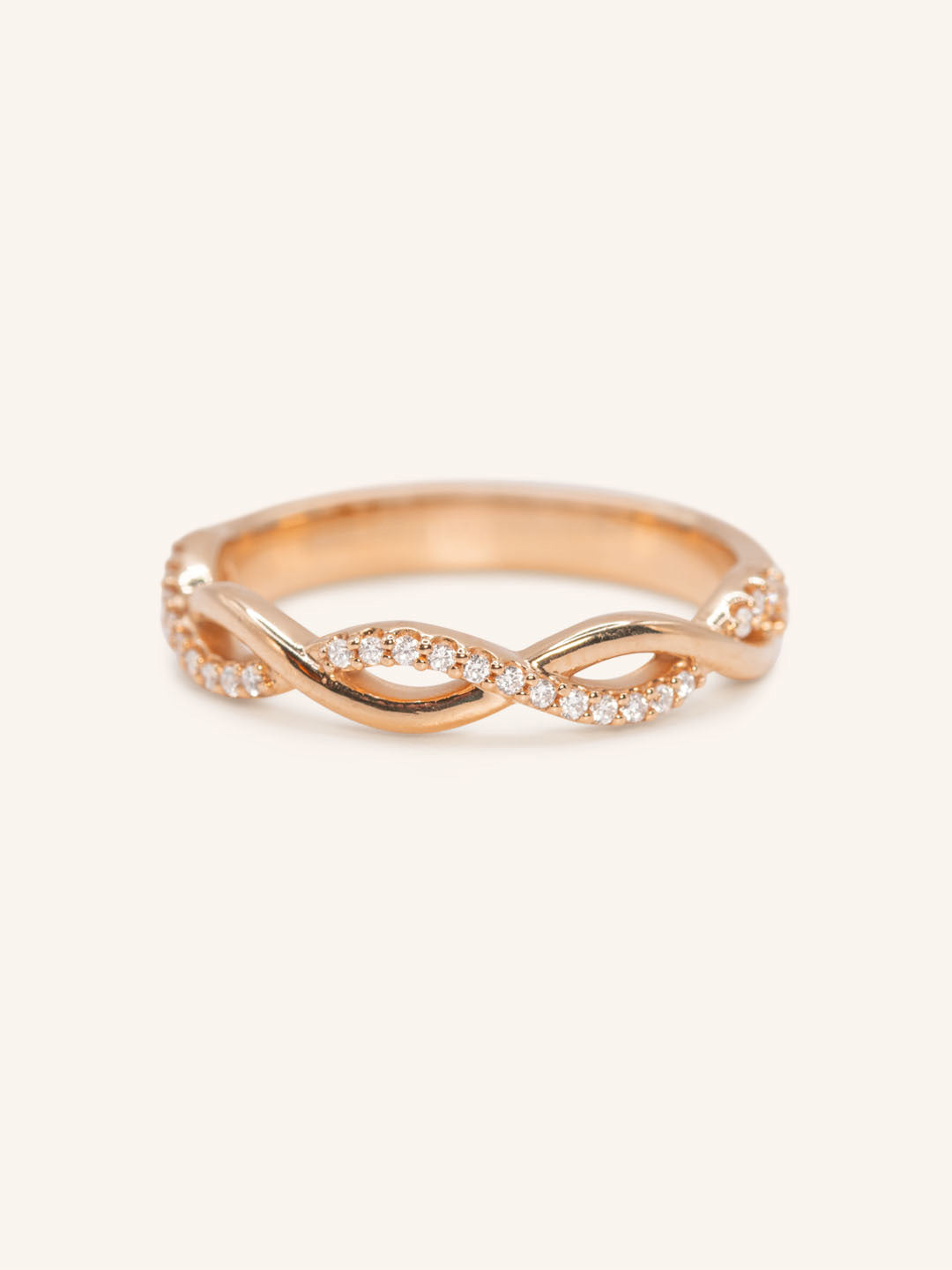 Interwoven Diamond Wedding Ring