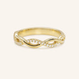 Interwoven Diamond Wedding Ring