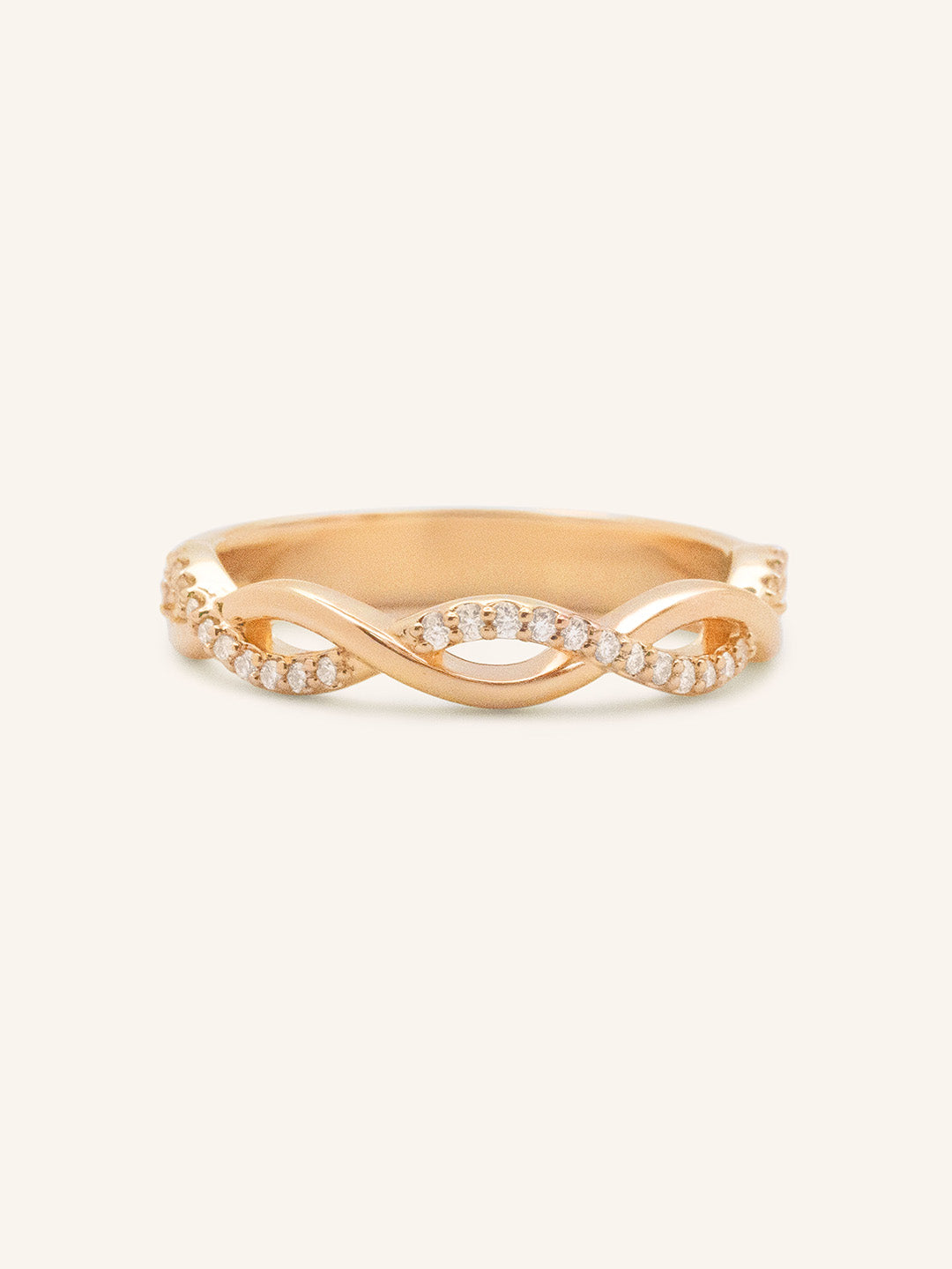 Interwoven Diamond Wedding Ring
