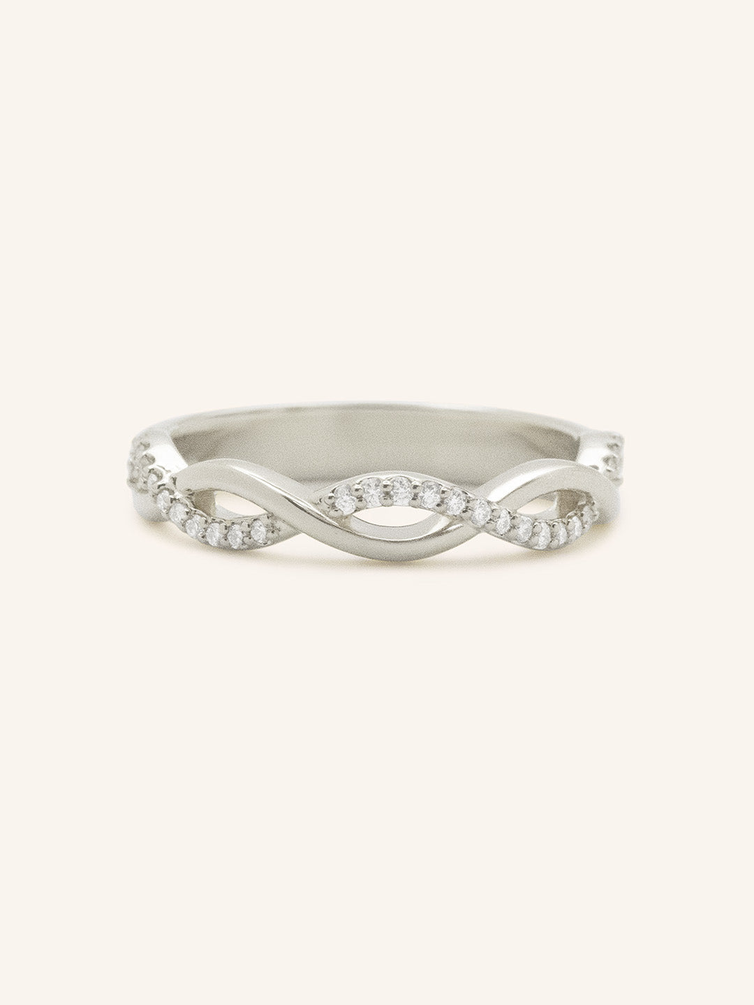 Interwoven Diamond Wedding Ring