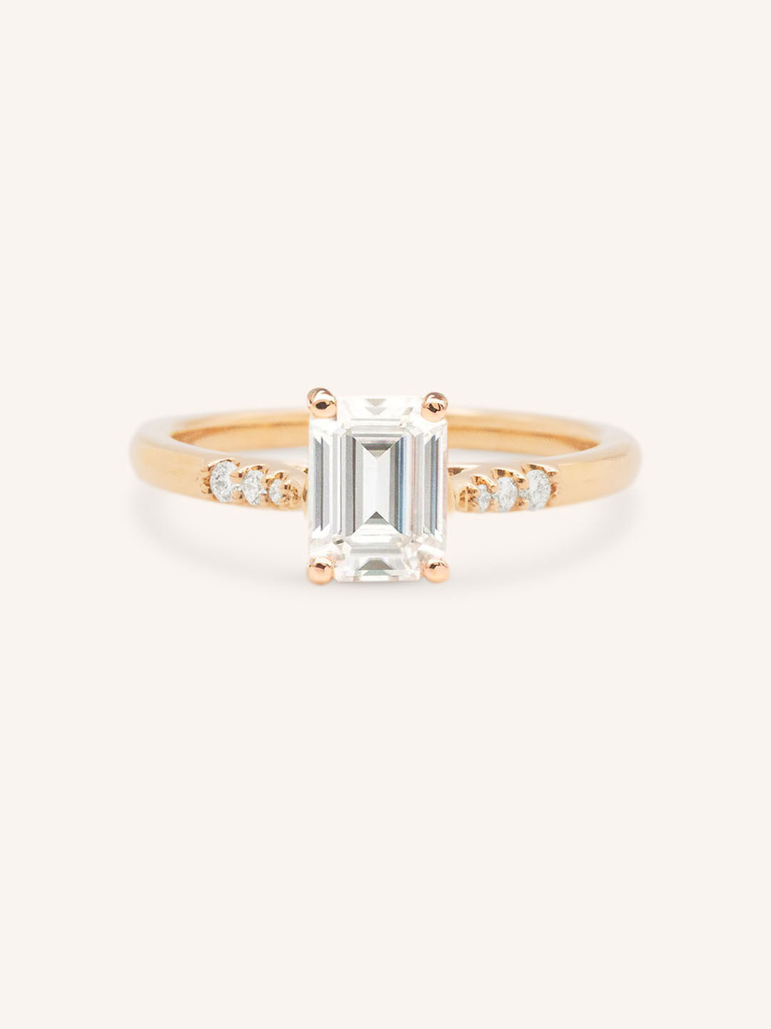 Hotaru Emerald Cut Diamond Engagement Ring