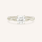 Levana Cushion Diamond Twist Accented Engagement Ring