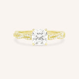 Levana Cushion Diamond Twist Accented Engagement Ring