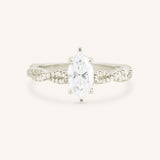 Levana Marquise Diamond Twist Accented Engagement Ring