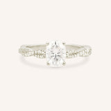Levana Oval Diamond Twist Accented Engagement Ring